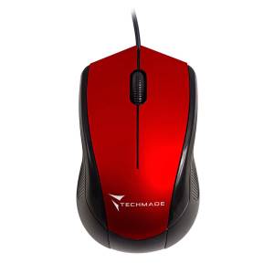 Techmade Mouse Ottico Usb Con Filo TM-XJ15 Red