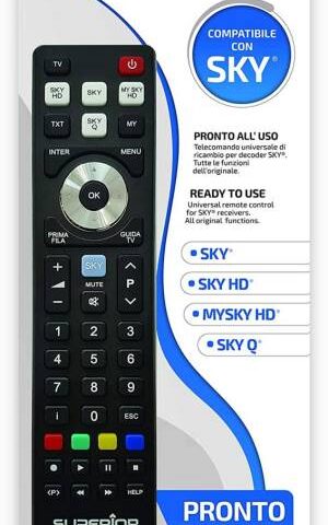 Superior Telecomando Universale SKY / SKY HD / MYSKY HD / SKY Q SH