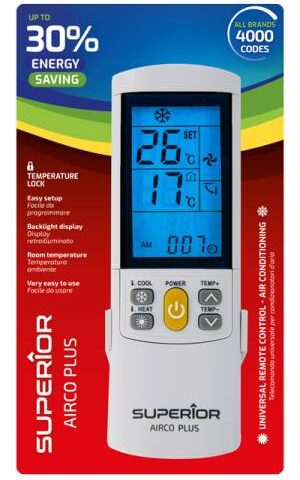 Superior Telecomando Universale Climatizzatori AirCo Plus illuminato